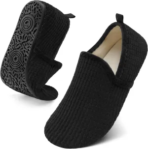 Spesoul Slippers for Women Men Furry Indoor House Shoes Soft Rubber Sole Slipper Socks Slip On House Slippers for Bedroom Home Office Travel Yoga