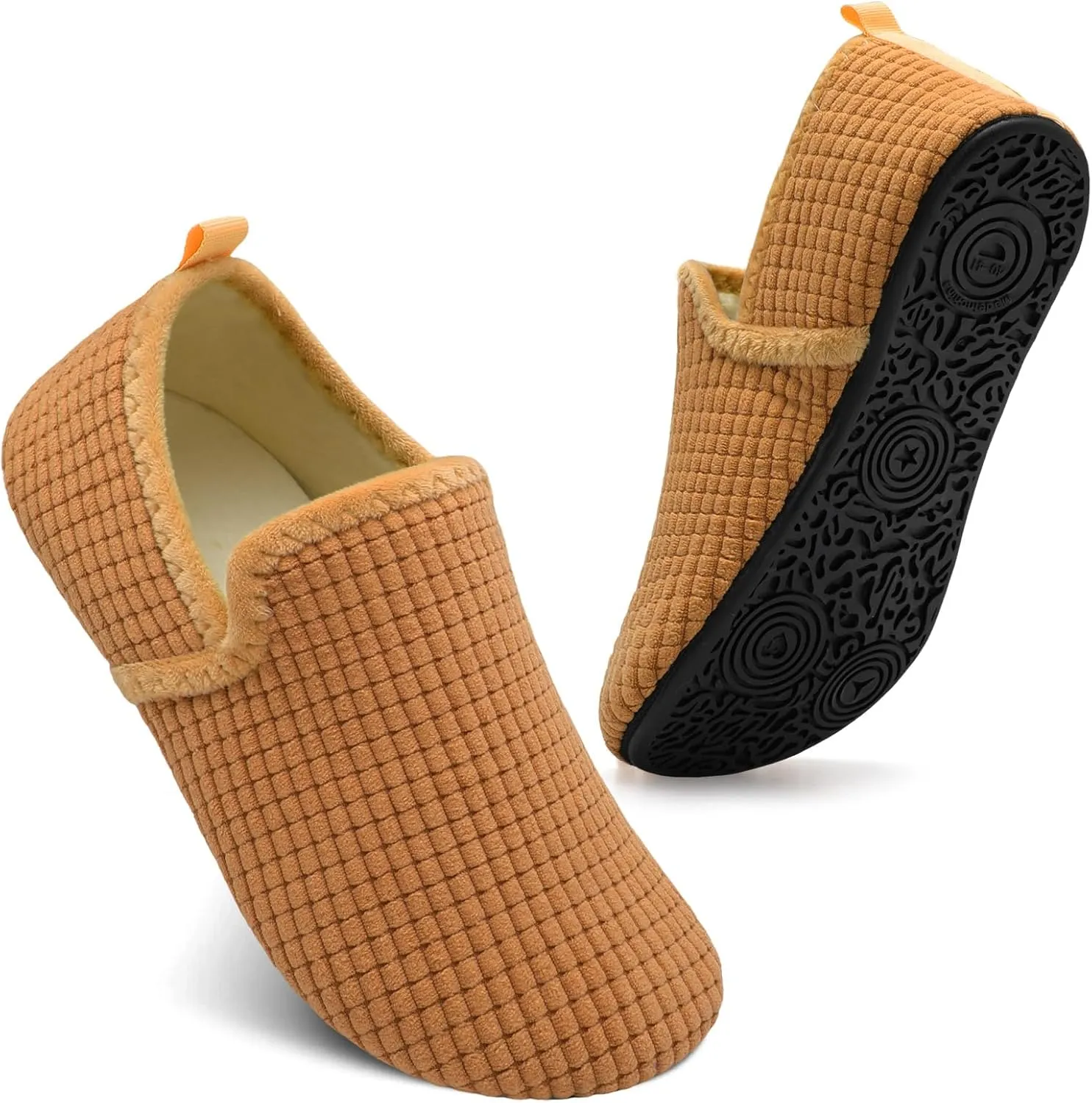 Spesoul Slippers for Women Men Furry Indoor House Shoes Soft Rubber Sole Slipper Socks Slip On House Slippers for Bedroom Home Office Travel Yoga
