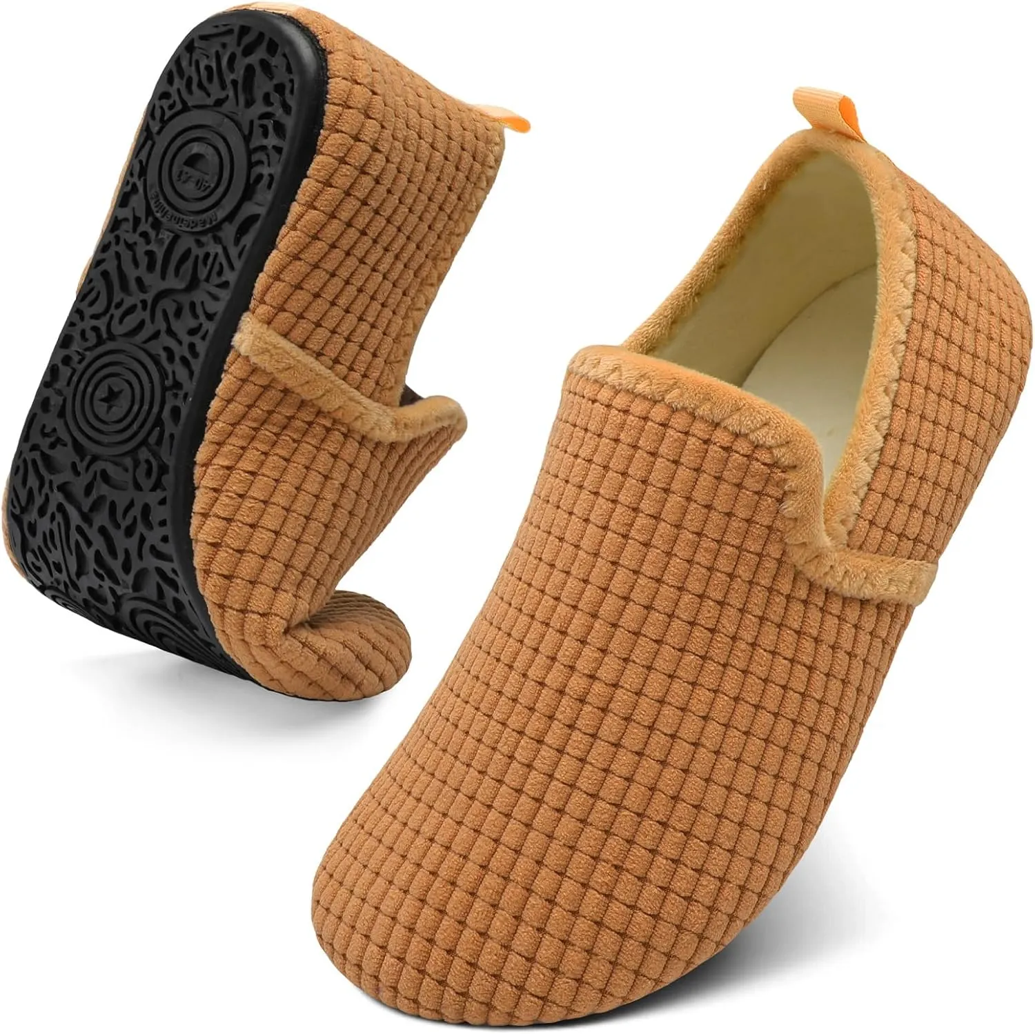 Spesoul Slippers for Women Men Furry Indoor House Shoes Soft Rubber Sole Slipper Socks Slip On House Slippers for Bedroom Home Office Travel Yoga