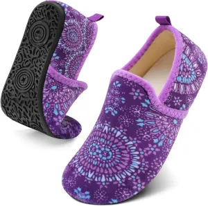 Spesoul Slippers for Women Men Furry Indoor House Shoes Soft Rubber Sole Slipper Socks Slip On House Slippers for Bedroom Home Office Travel Yoga
