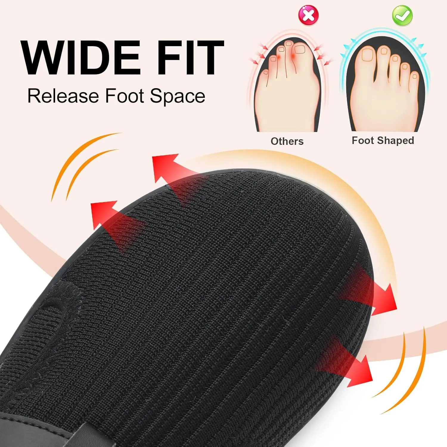Spesoul Wide Womens Walking Shoes Adjustable Diabetic Shoes Breathable Zero Drop Barefoot Shoe Neuropathy Edema Nursing Shoe Wide Width Sneakers