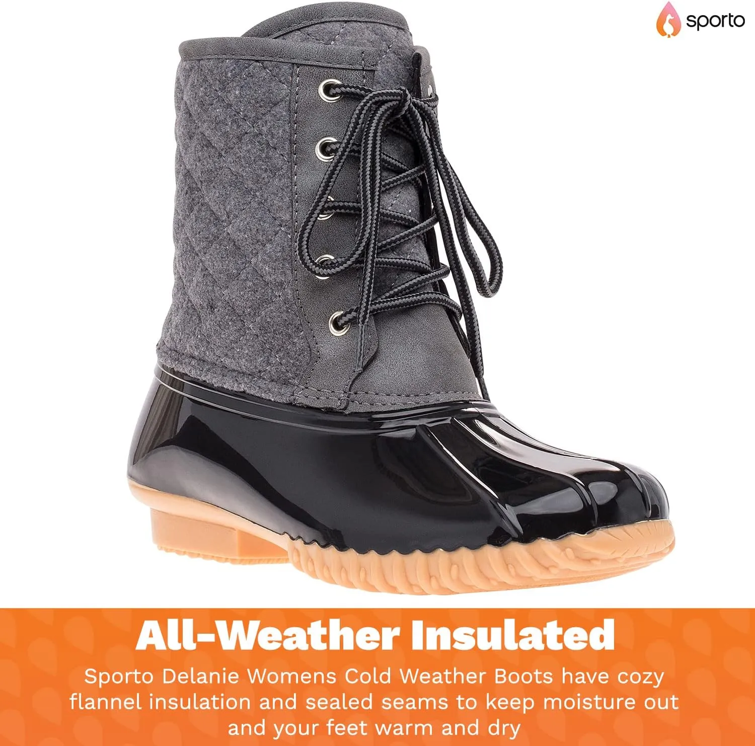sporto Women's Delanie Waterproof Winter Duck Boot