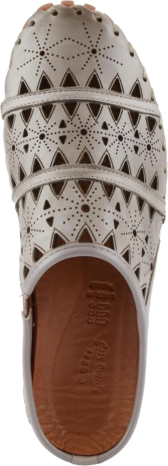 Spring Step Fusalide Slip-On Shoes for Womens - Comfortable Slip-On Shoes with Rubber Outsole - Casual Leather Clogs for Women