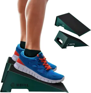 Squat Wedge Block 2PCS - Steel Squat Wedge, Slant Board for Heel Elevated Squat, Heavy Duty, Non-Slip Steel Squat Ramp, Calf Stretcher