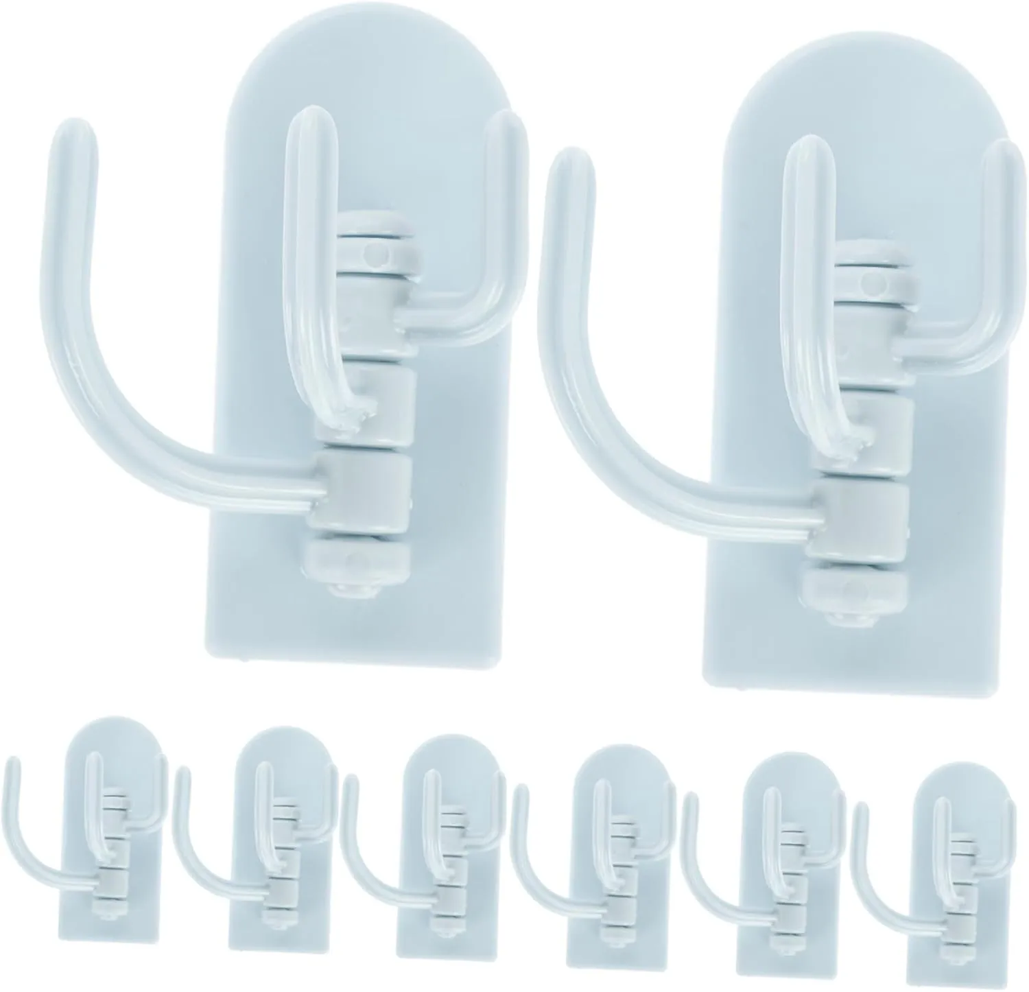 Stainless Steel Wall Hooks 10 Pack Adhesive Mount for Kitchen Bathroom Suction Hooks for Towels Coats