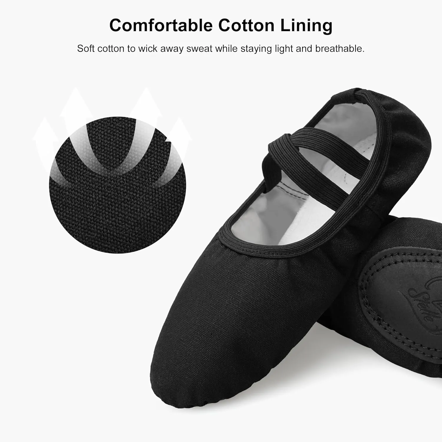 Stelle Ballet Shoes for Women Girls Canvas Ballet Slipper Dance Shoes Yoga Shoes
