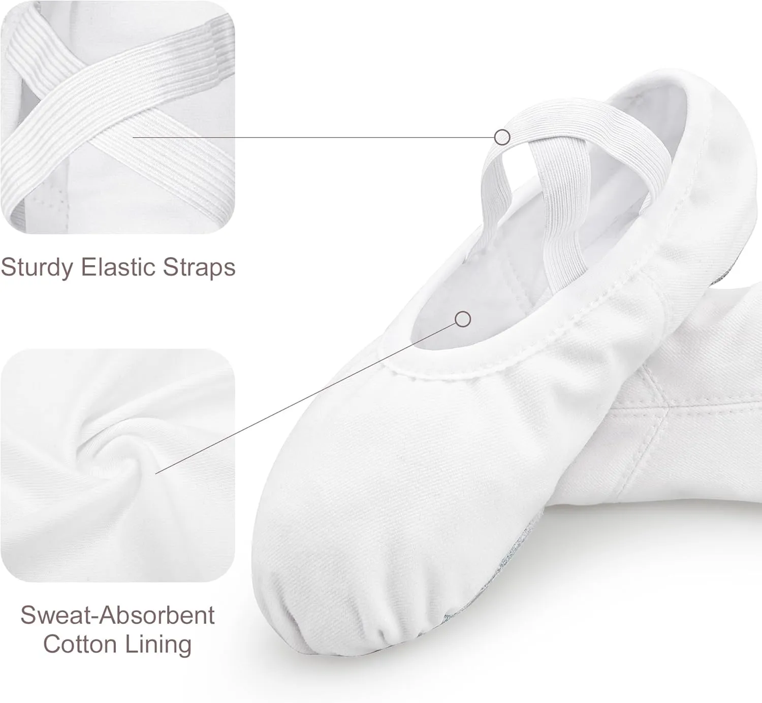 Stelle Women Ballet Shoes Highly Stretch Canvas Dance Slipper Yoga Shoes for Girls/Adults