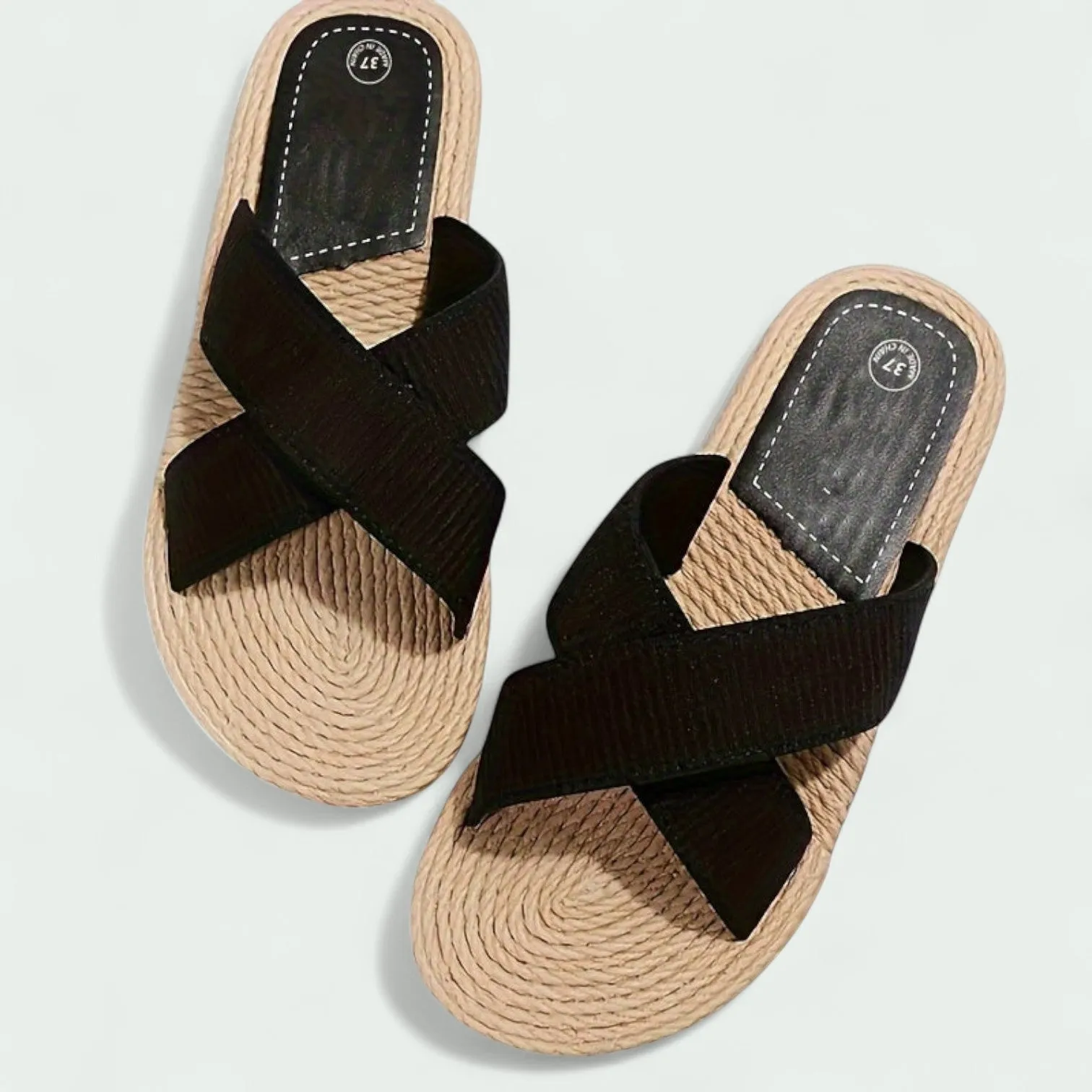 Strazoro | Slip-On Summer Sandals with Elastic Straps (Women)