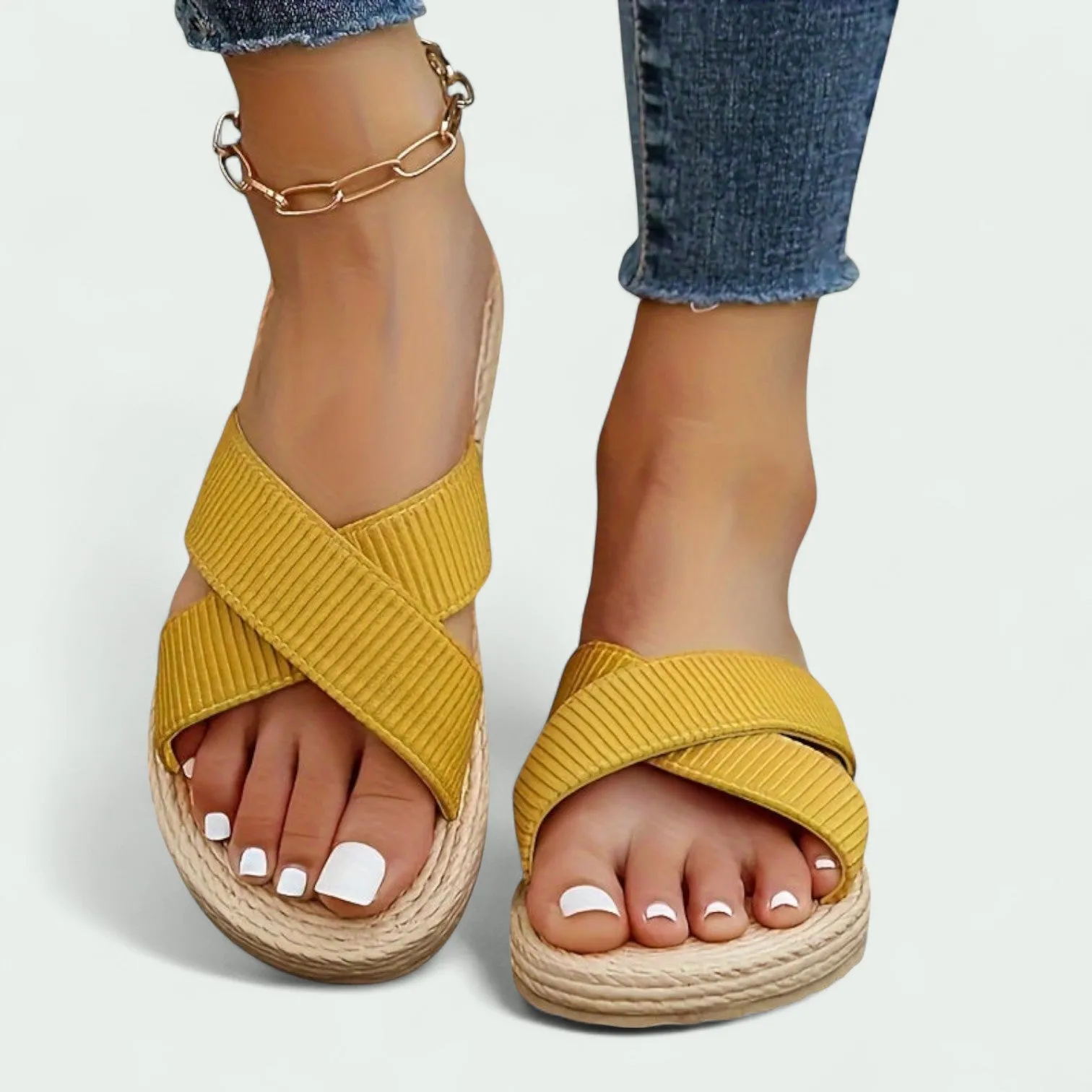 Strazoro | Slip-On Summer Sandals with Elastic Straps (Women)
