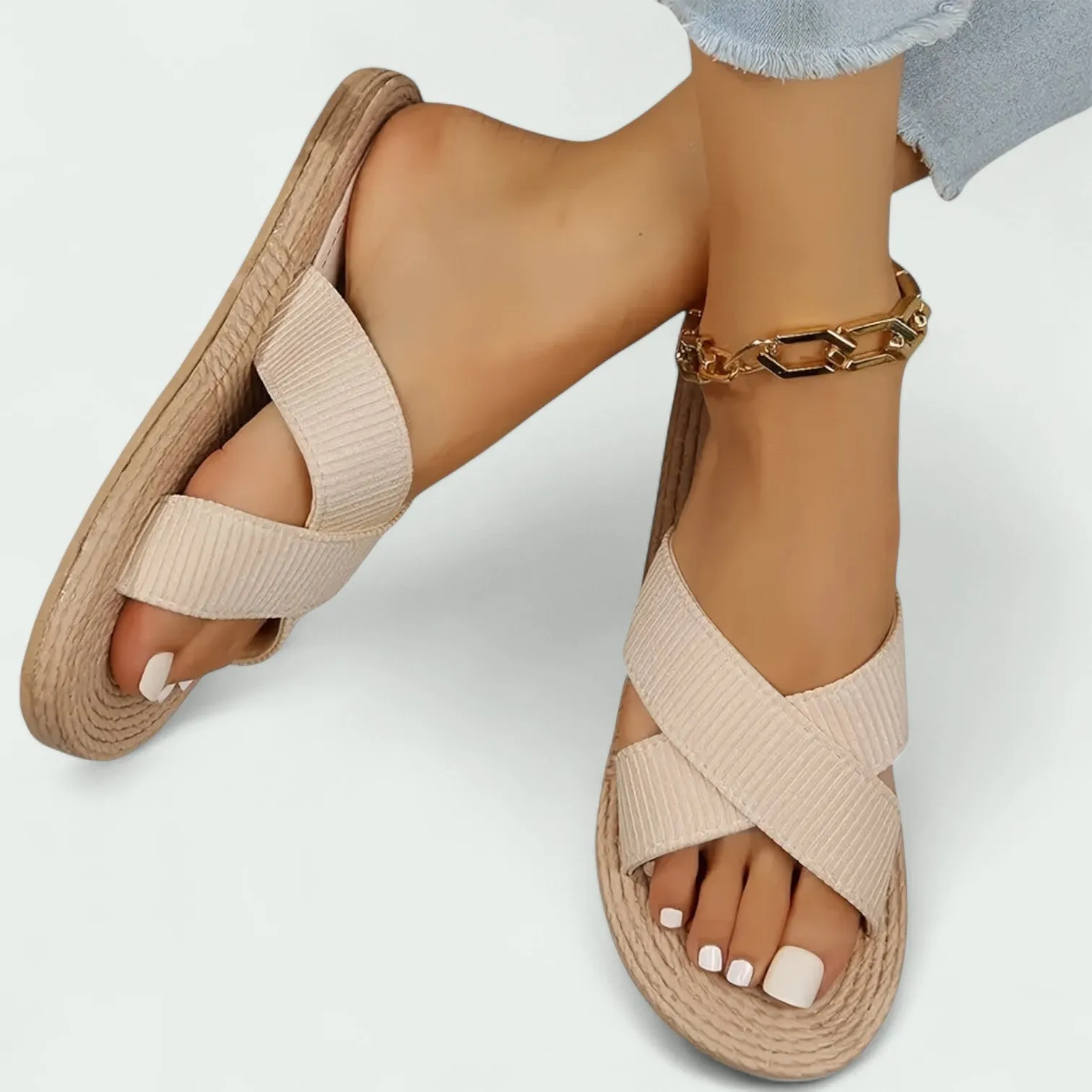 Strazoro | Slip-On Summer Sandals with Elastic Straps (Women)