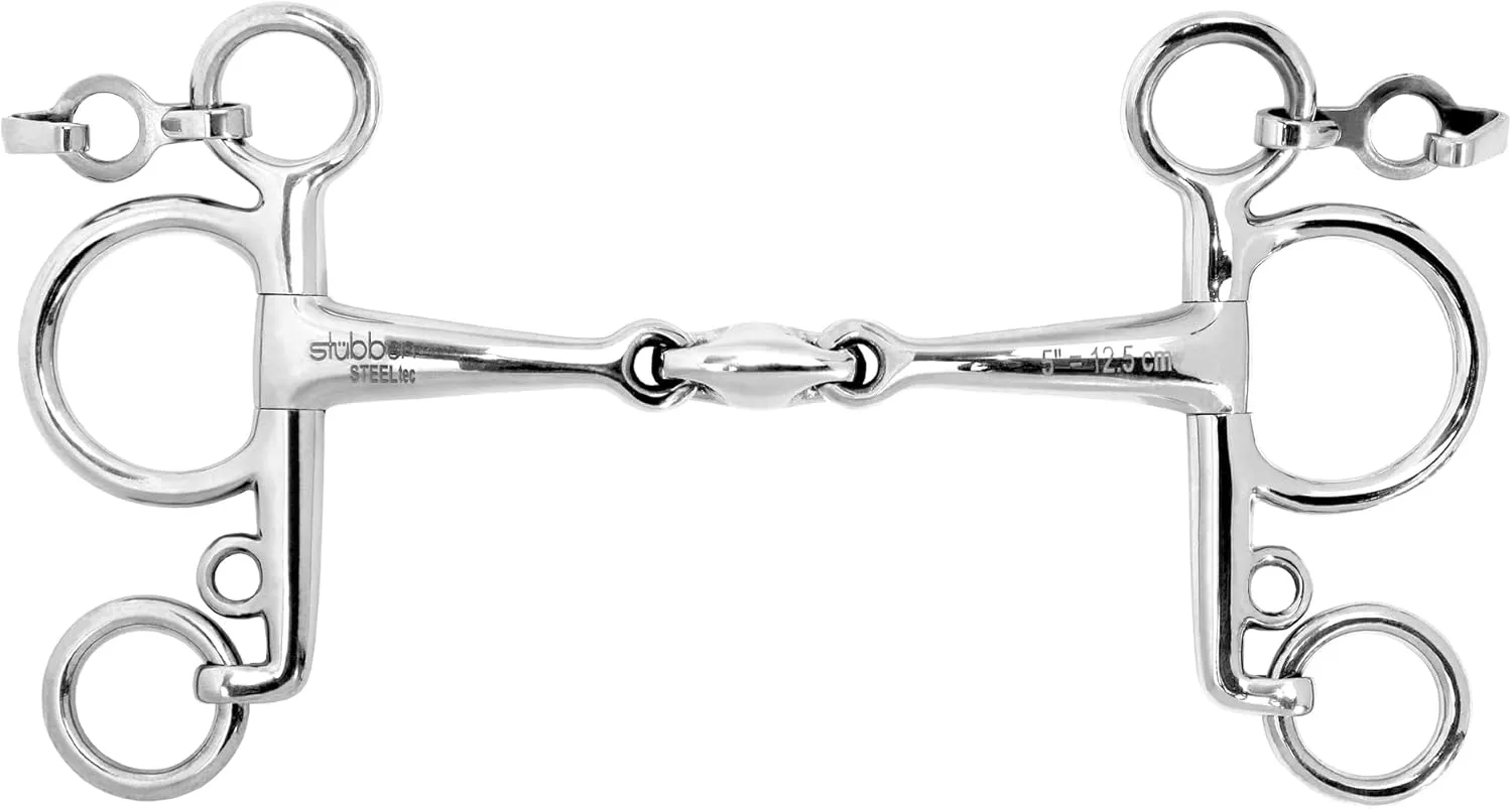 Stubben STEELtec EZ Control Pelham Bit 5.25 Inches