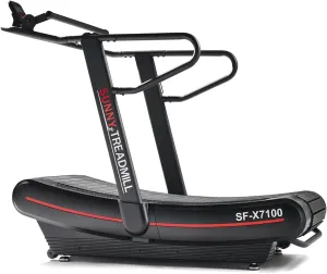 Sunny Health & Fitness Premium Heavy-Duty Incline/Decline Optional Manual Treadmill – Commercial Grade, 330  LB, Shock Absorption, Digital Monitor, Hike, Multi-Grip Adjustable Handrails, Non-Slip Belt