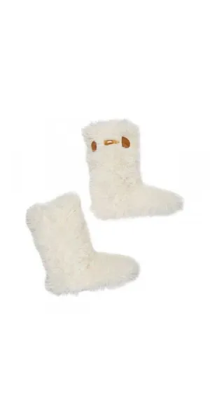 Super Plush Slipper Bootie - Whisper White