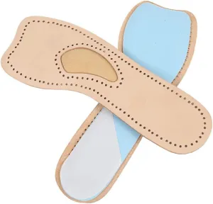 Super Soft Latex Genuine Cowhide Insoles for Women 3/4 Length Anti-Skid Breathable High Heels Inserts Shoe Inserts for Women Size 38-40