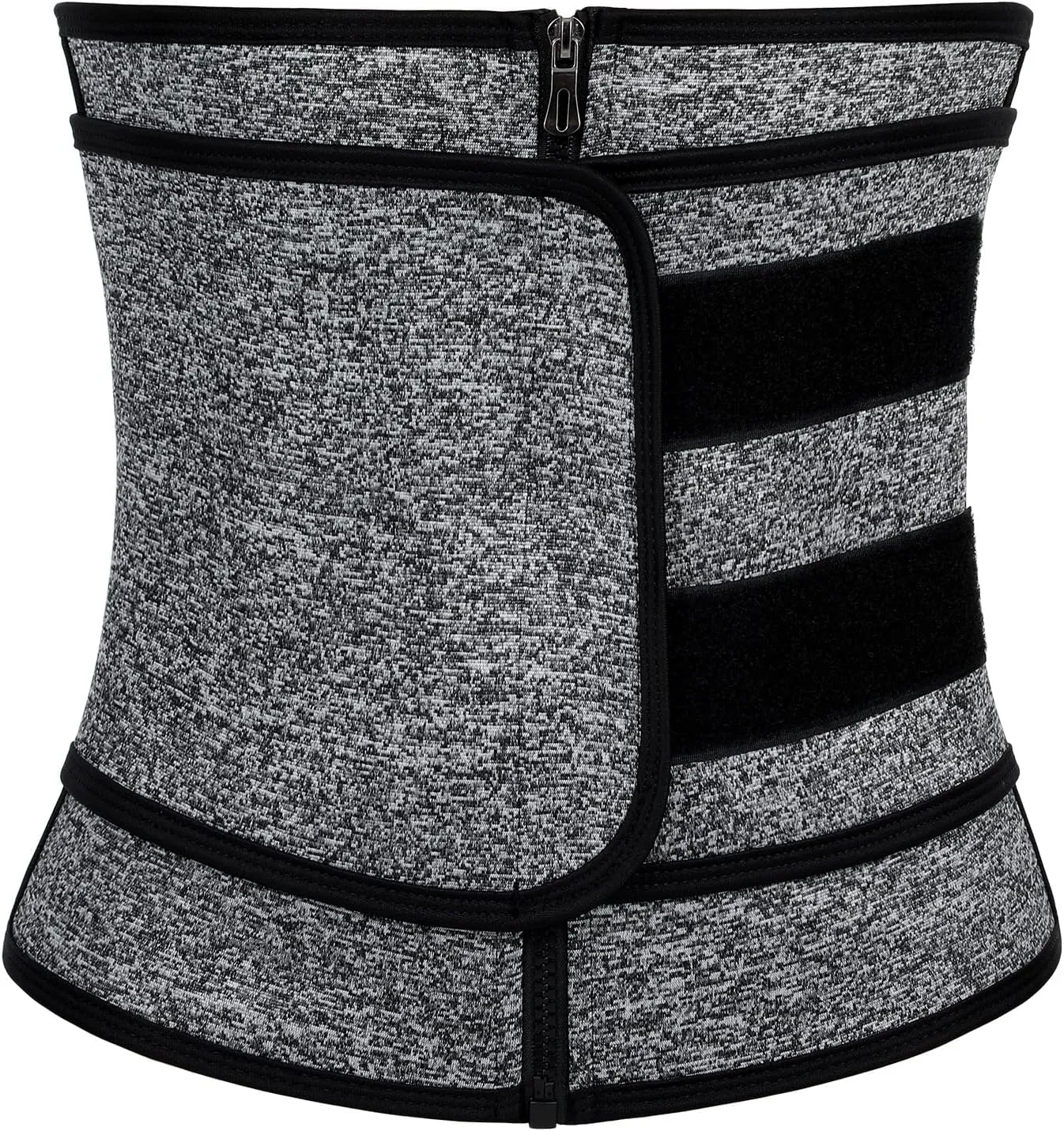 Sweat Waist Trainer,Neoprene Workout Waist Trainer for Women Back Support, Double coverage Waisttrainer for Women Lower Belly Fat Help Sweating (Grey)