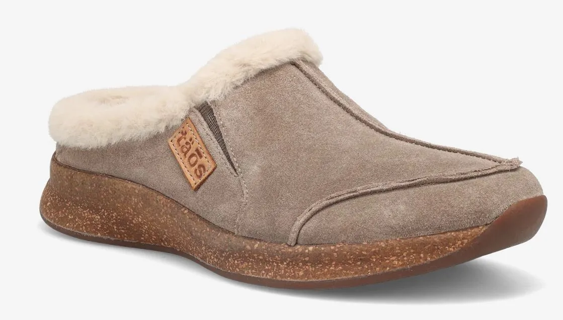 Taos Taupe Suede Future Women's Casual Cozy Clog FTR-14064