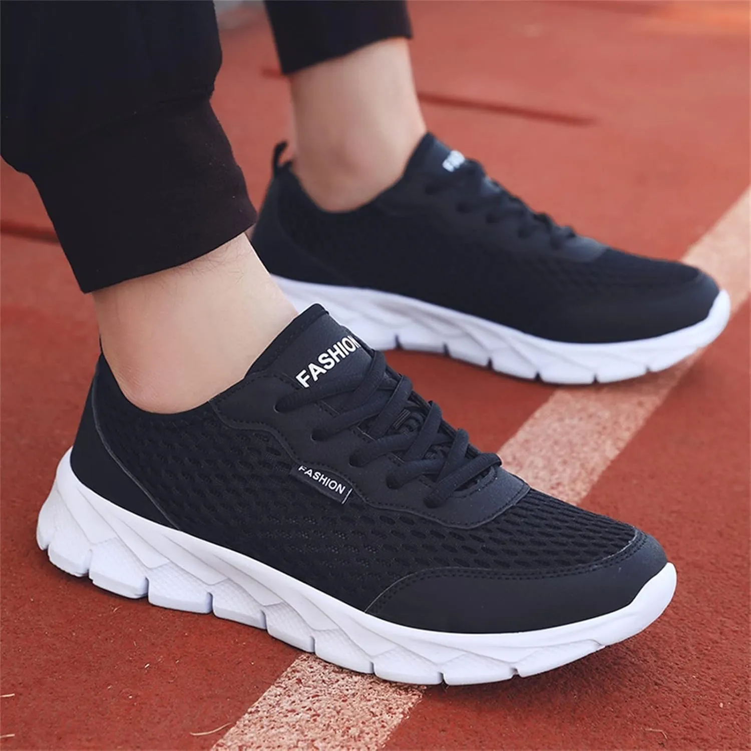 Tennis Shoes Womens Lightweight Comfortable Lace up Womens Running Shoes Breathable Men's Casual Shoes Black Sneakers Steel Toe Tennis Shoe Cross Trainer Shoe