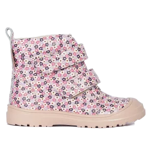 TEX-boot with floral print and wool lining