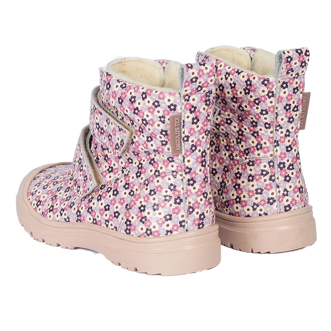 TEX-boot with floral print and wool lining