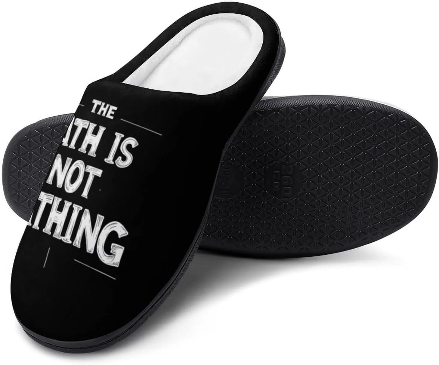 The Math Is Not Mathing Plush Slippers Anti-slip Footwear Cotton House Shoes for Men Indoor Outdoor