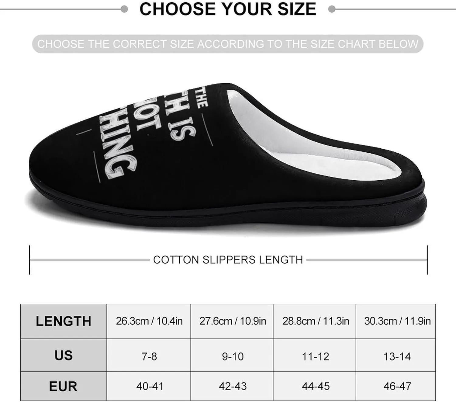 The Math Is Not Mathing Plush Slippers Anti-slip Footwear Cotton House Shoes for Men Indoor Outdoor