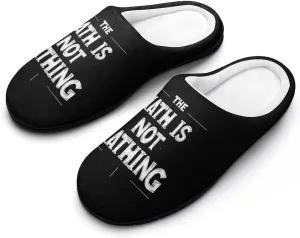 The Math Is Not Mathing Plush Slippers Anti-slip Footwear Cotton House Shoes for Men Indoor Outdoor