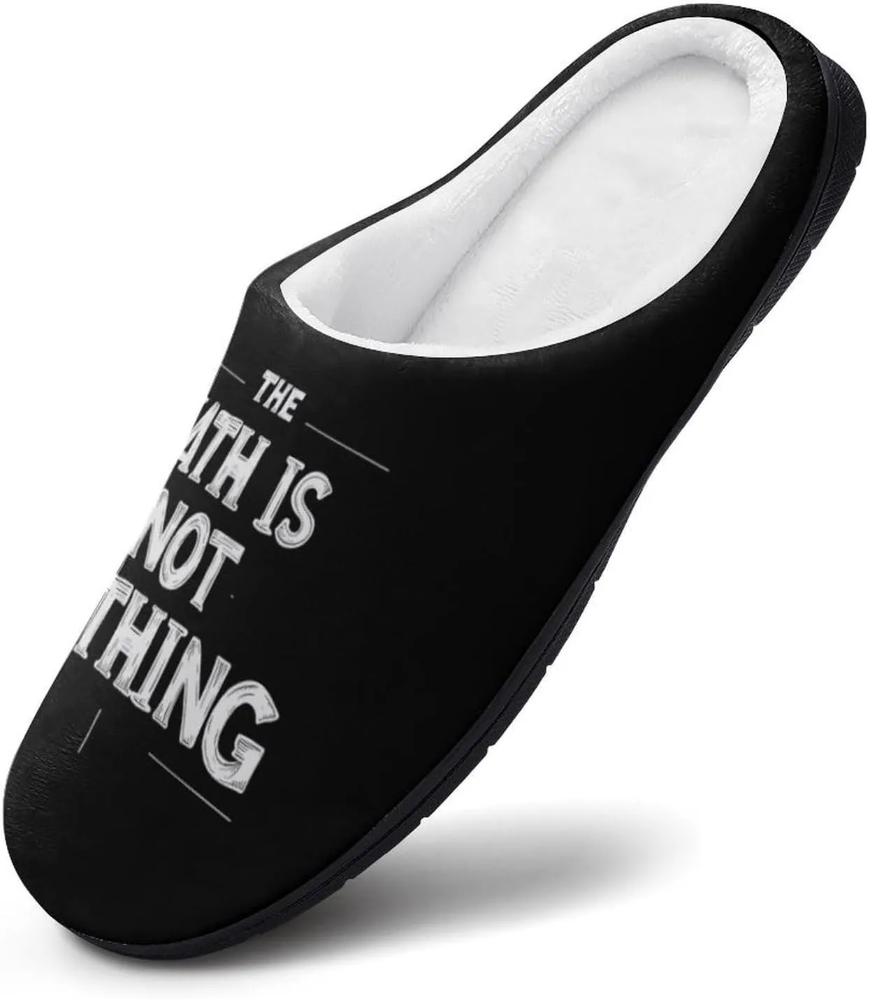 The Math Is Not Mathing Plush Slippers Anti-slip Footwear Cotton House Shoes for Men Indoor Outdoor