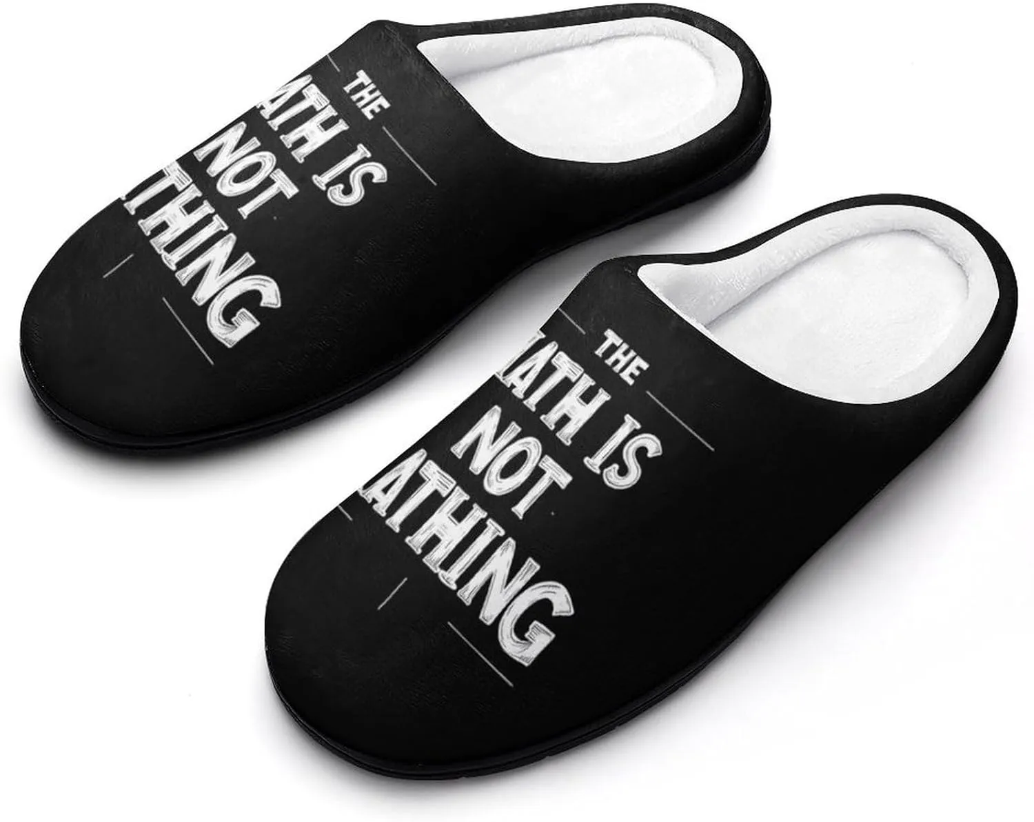 The Math Is Not Mathing Plush Slippers Anti-slip Footwear Cotton House Shoes for Men Indoor Outdoor
