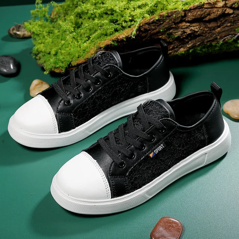 Thin Flat Student Hollow Breathable Shoes