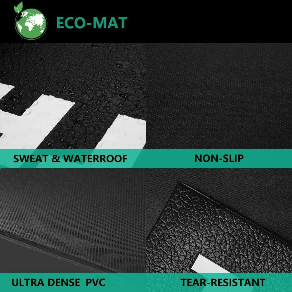 Thinvik Bike Mat for Peloton Spinning Bike & Wahoo Kickr 30×60in /30×72in Bicycle Trainer Mat for Cycleops Rowe Indoor Cycling Exercise Stationary Bike mat with Stone Texture 4mm/6mm Thickness