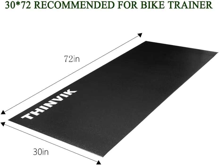 Thinvik Bike Mat for Peloton Spinning Bike & Wahoo Kickr 30×60in /30×72in Bicycle Trainer Mat for Cycleops Rowe Indoor Cycling Exercise Stationary Bike mat with Stone Texture 4mm/6mm Thickness