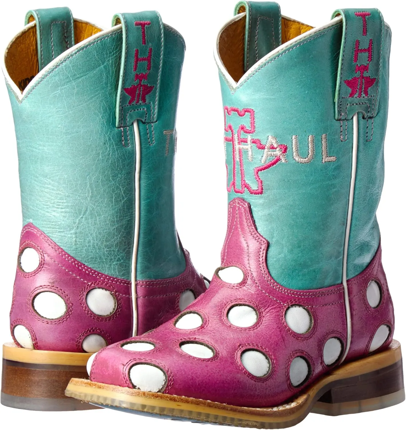 Tin Haul Shoes Unisex-Child Little Miss Dotty Western Boot