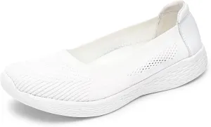 TIOSEBON Women's Comfortable Loafer Flat Foam Mesh Slip-On Walking Shoes