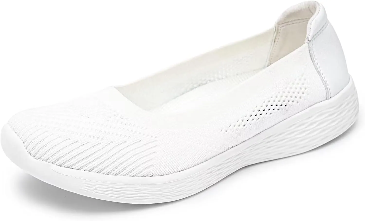 TIOSEBON Women's Comfortable Loafer Flat Foam Mesh Slip-On Walking Shoes