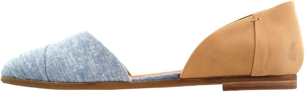 TOMS Womens Jutti Dorsay Slip On Flats - Blue
