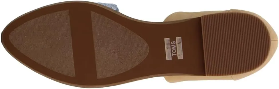 TOMS Womens Jutti Dorsay Slip On Flats - Blue