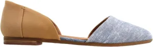 TOMS Womens Jutti Dorsay Slip On Flats - Blue