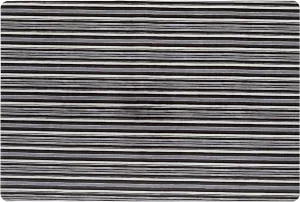 TOWN & COUNTRY BASICS Smooth Step Striped Low Profile Utility Kitchen Mat, Machine Washable, with Non-Slip Backing, Grey/Black, 24"x35"