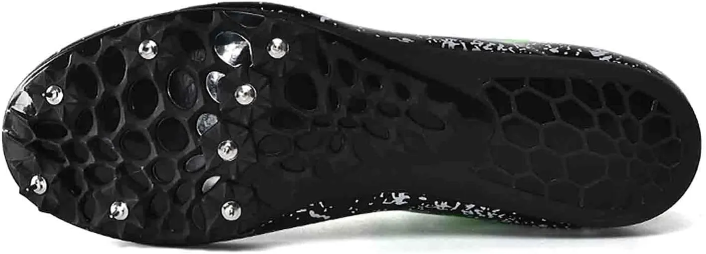 Track Shoes Spikes Mens Womens Mesh Breathable Athletics Sprint Racing Running Nail Sneaker Track and Field Shoes Boys Girls