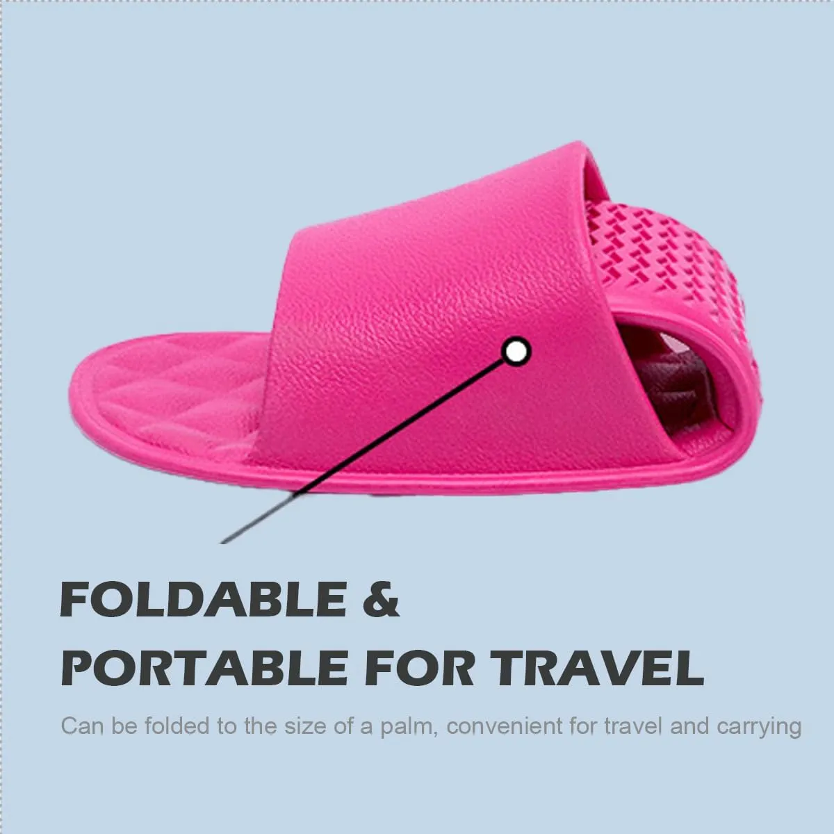 Travel Slippers for Women and Men, Portable Foldable Slippers with Storage Bag, Soft Comfy Non-Slip Quick Dry House Bathroom Shower Shoes Spa Gym Swimming Beach Sandals