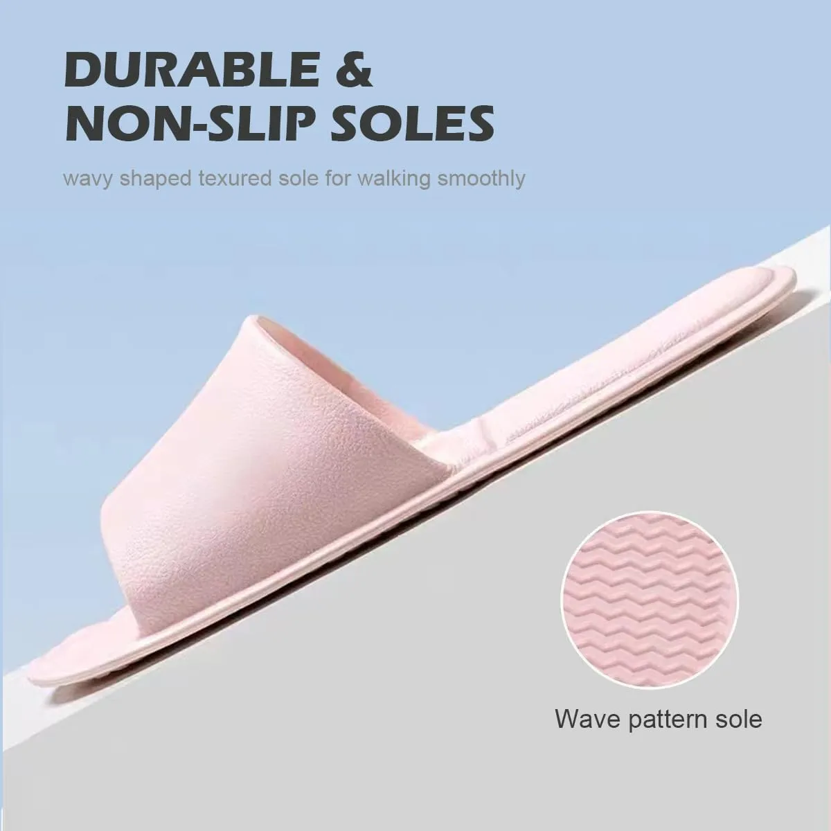 Travel Slippers for Women and Men, Portable Foldable Slippers with Storage Bag, Soft Comfy Non-Slip Quick Dry House Bathroom Shower Shoes Spa Gym Swimming Beach Sandals