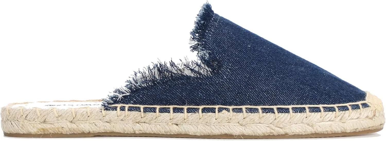 U-lite Women's Simple Mule Breathable Flat Espadrilles Shoes, Pure Color Mules