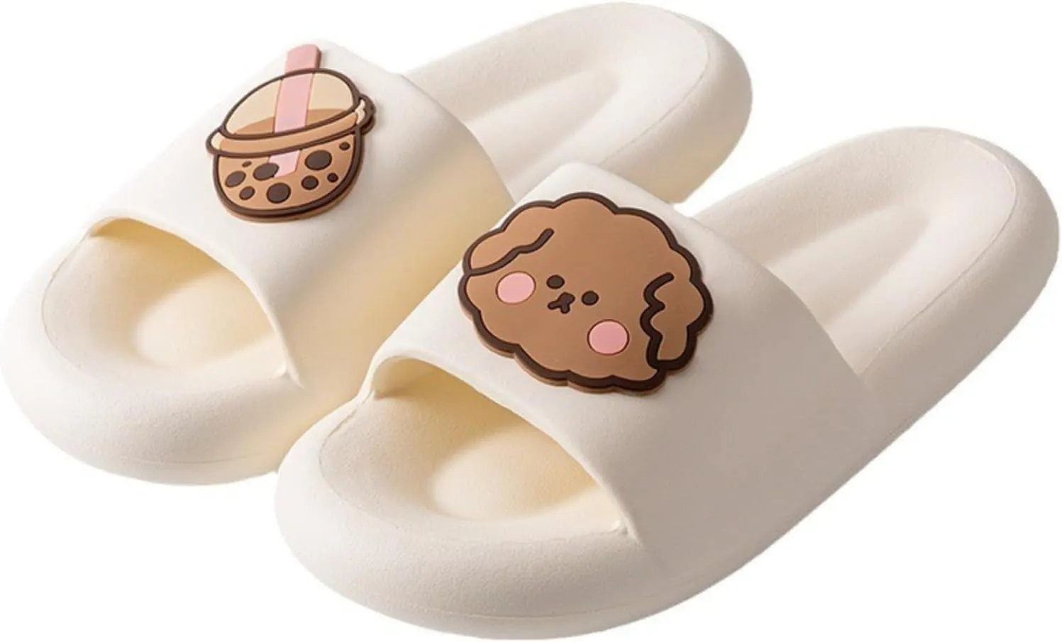 Ultra-soft cute boba dog slippers for men and women; Non Slip; Quick Drying; Thick Sole; Bathroom Swimming Beach Indoor and Outdoor