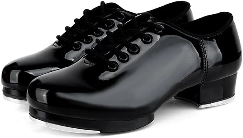 Unisex Kids Tap Shoes Lace up Dance Shoe for Girls Boys