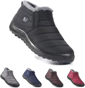 Unisex Snow Boots Men and Women's Winter Ankle Boots Ladies Waterproof Slip On Warm Fur Lined Booties Thickening Shoes Outdoor Bootie
