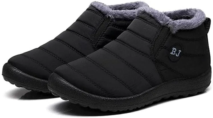 Unisex Snow Boots Men and Women's Winter Ankle Boots Ladies Waterproof Slip On Warm Fur Lined Booties Thickening Shoes Outdoor Bootie