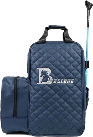 UNISTRENGH Professional Equestrian Bag Durable PU Leather Waterproof Horse Riding Boot Carry Bag with Helmet Hat Compartment