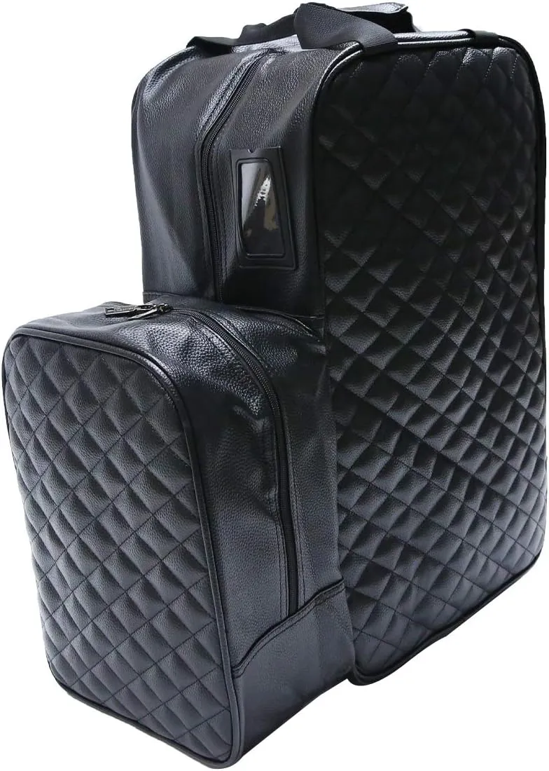 UNISTRENGH Professional Equestrian Bag Durable PU Leather Waterproof Horse Riding Boot Carry Bag with Helmet Hat Compartment