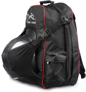 UNISTRENGH Professional Horse Riding Boot Bag Helmet Bag Unisex Equestrian Backpack English Boot Carry All Bag with Hat Compartment