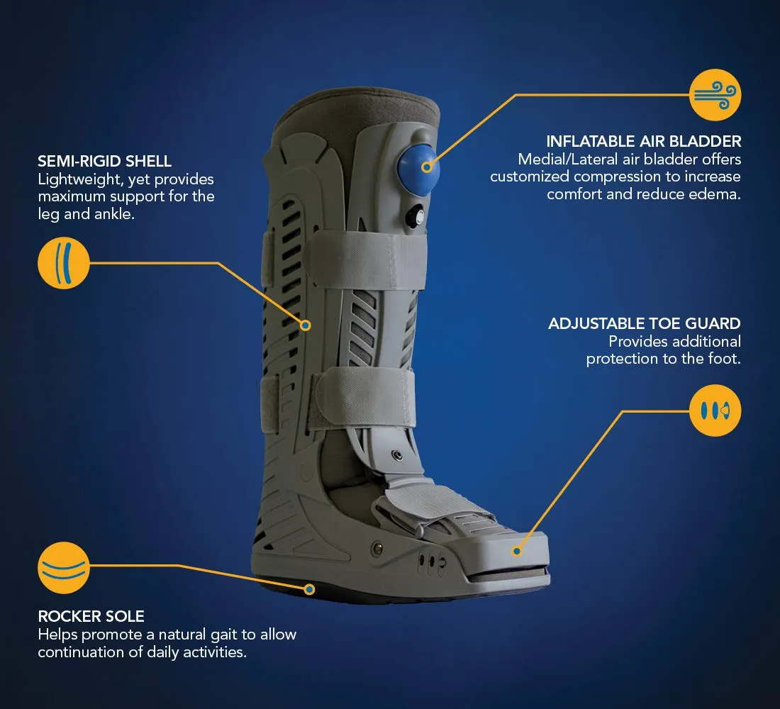 United Ortho USA16109 360 Air Walker Standard Fracture Boot, X Large, Grey